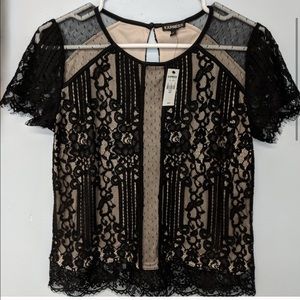 New Express Lace Top Size Small